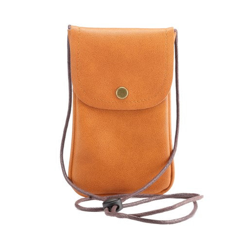 Neck bag with kortfack till larger phones – brun
