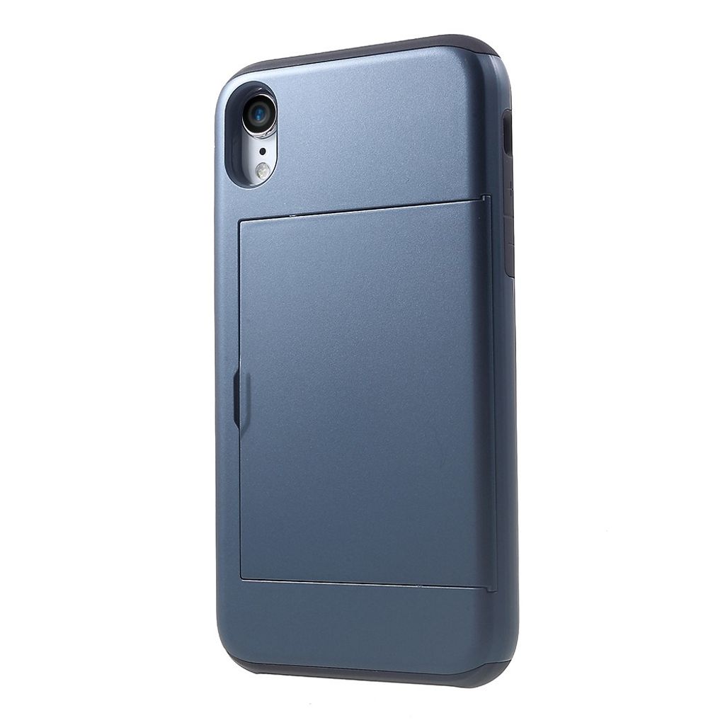 IPhone XR skal with a card holder - Dark blå