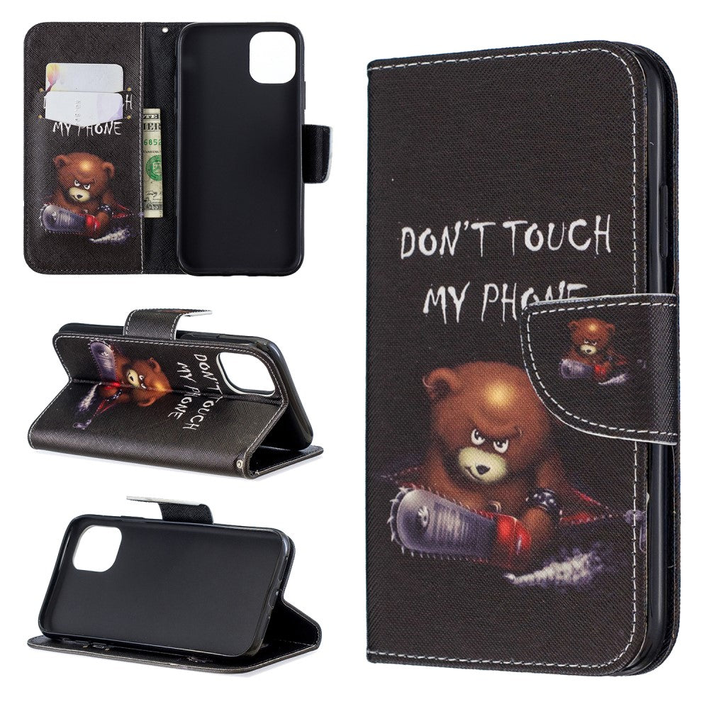 Printing Style Wallet Fodral for iPhone 11/XR - Bear
