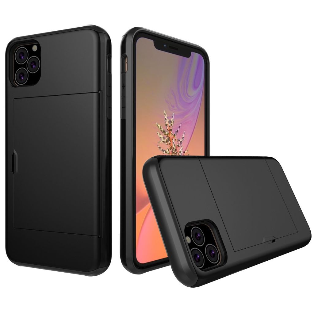 IPhone 11 Pro skal with a card holder - svart