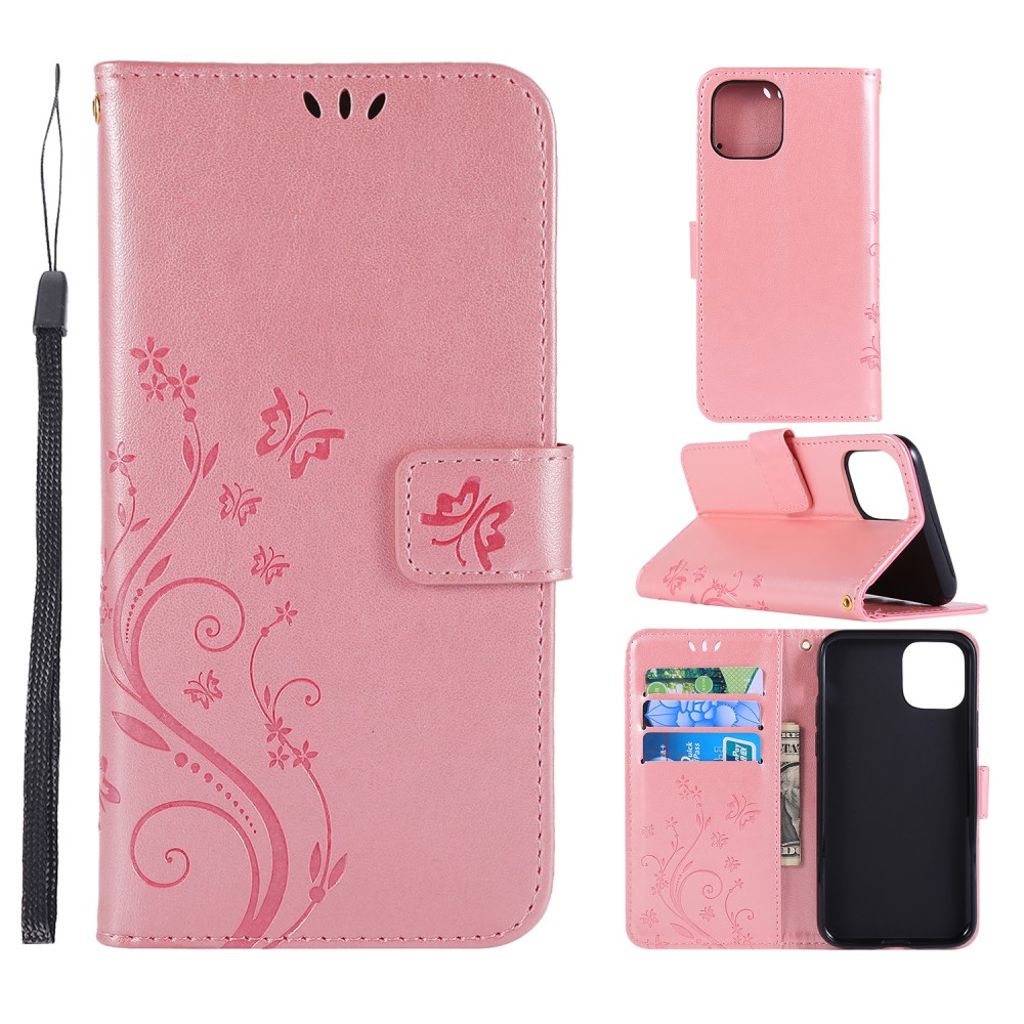 IPhone 11 Pro Max cover with a butterfly print - Rose gold-colored