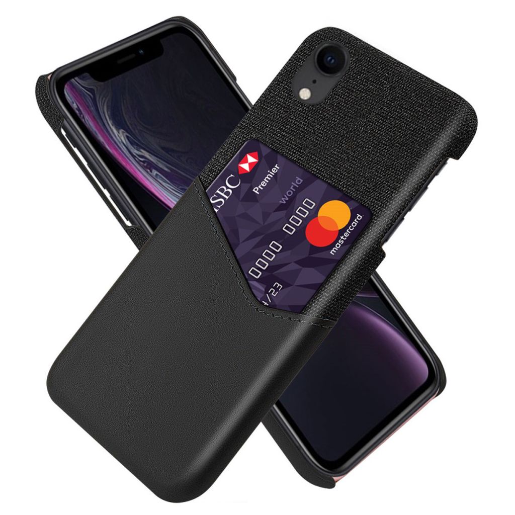 iPhone XR Skal with Card Slot - Black