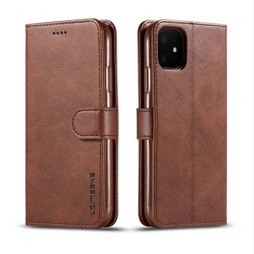LC.imeeke Wallet Fodral for iPhone 11 & XR - Brown