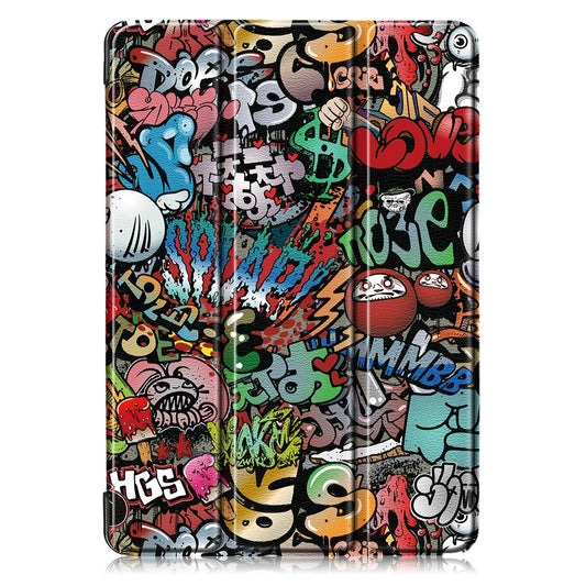 iPad 10.2" 2021/2020/2019 Tri-fold Cover with Stand Function - Graffiti