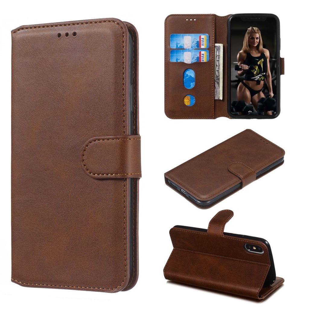Magnetic iPhone X/XS cover - Brown