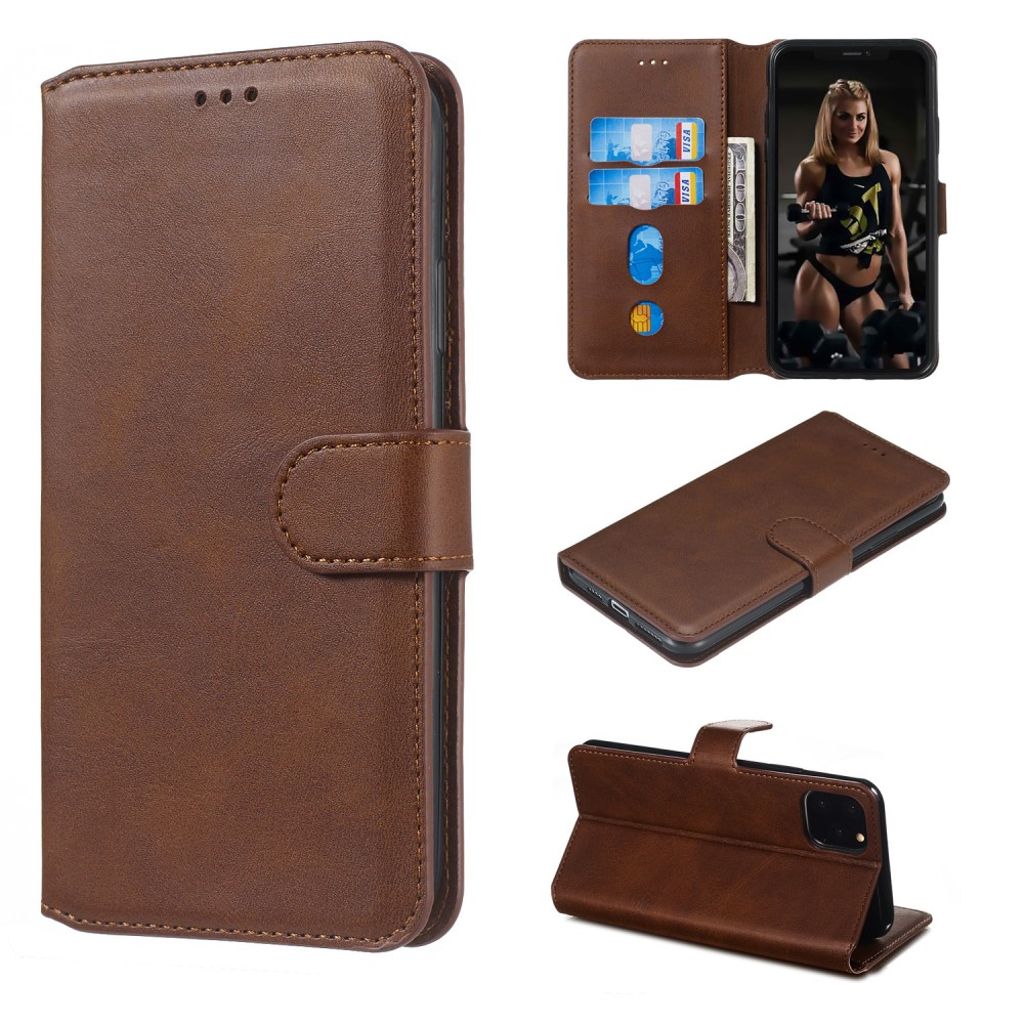 Foldable iPhone 11 Pro wallet case - Brown