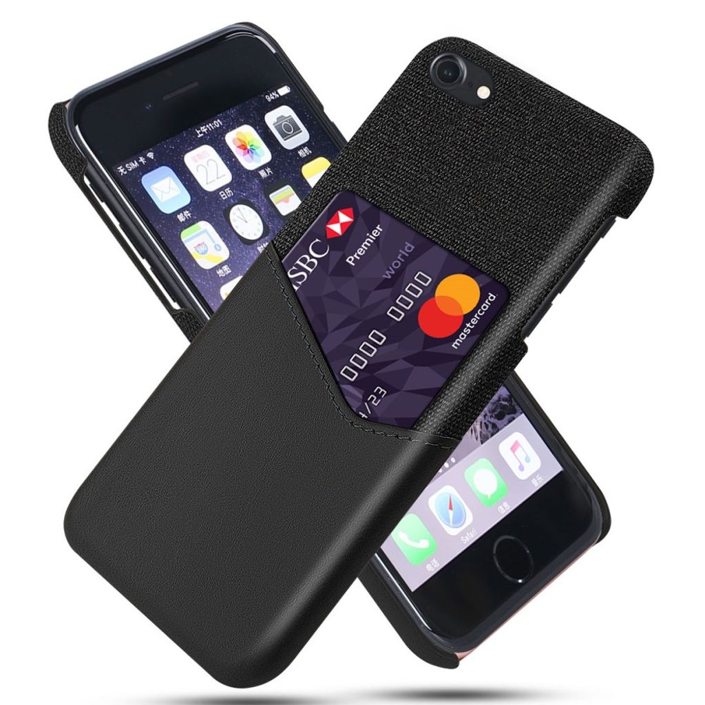 IPhone SE 2022 etc. case with a card slot - Black