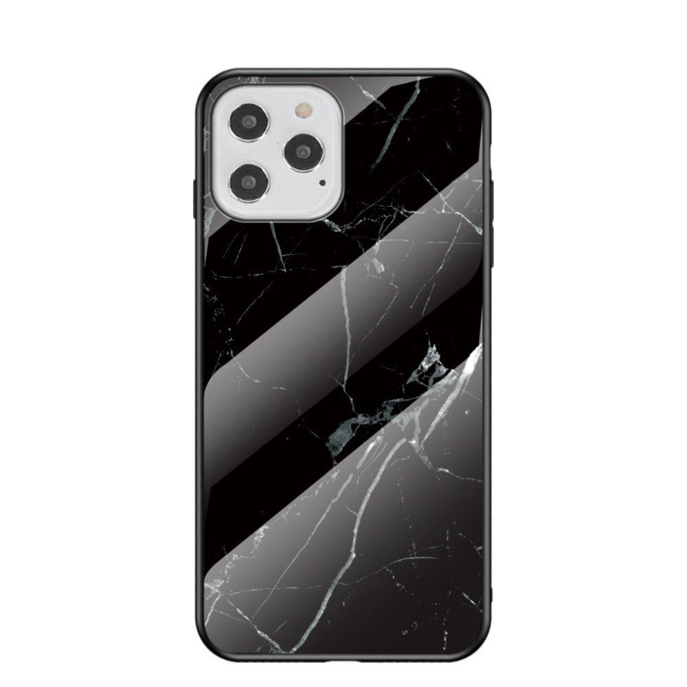 Marmor skal for iPhone 12 /12 Pro – svart