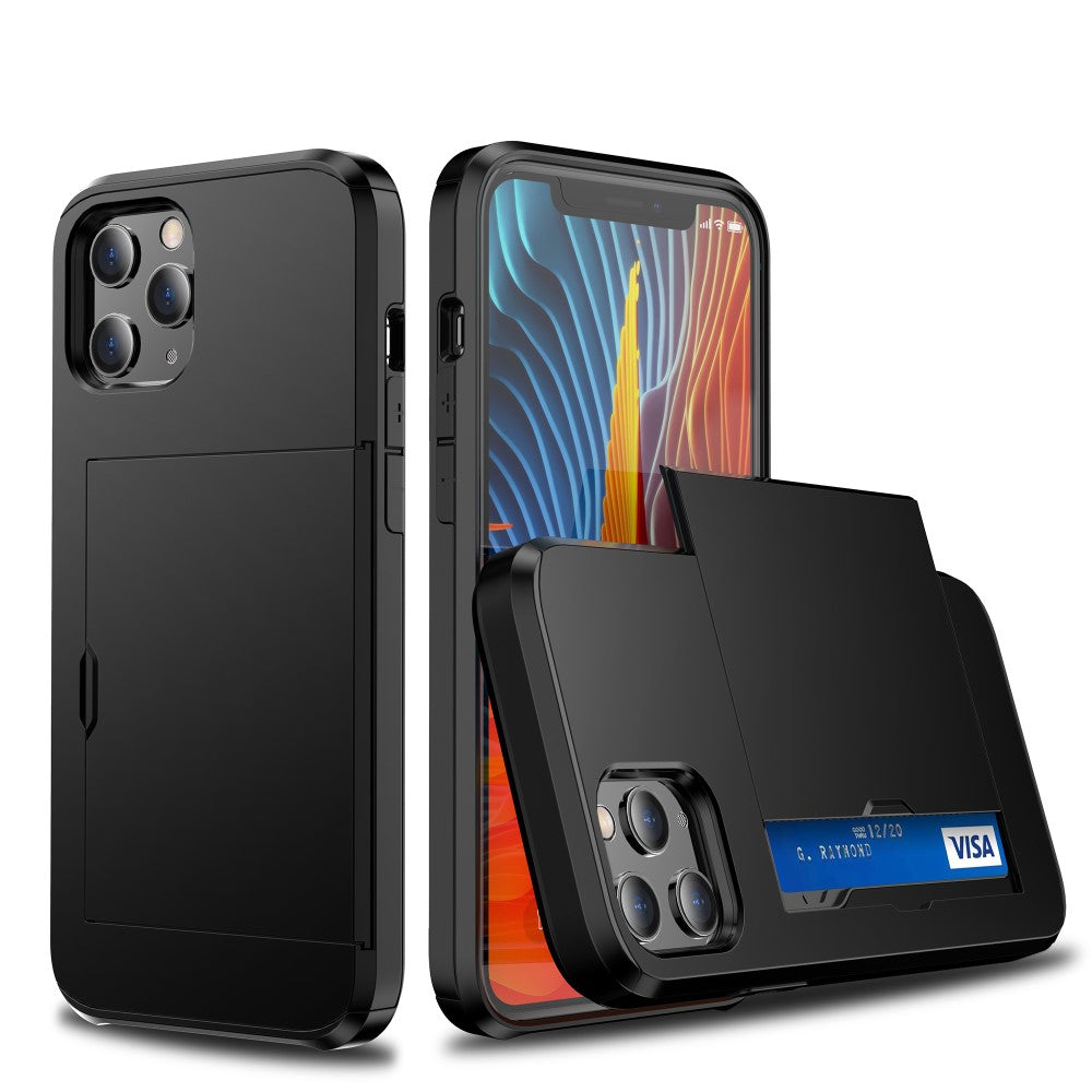 IPhone 12 Mini skal with Card Holder – svart