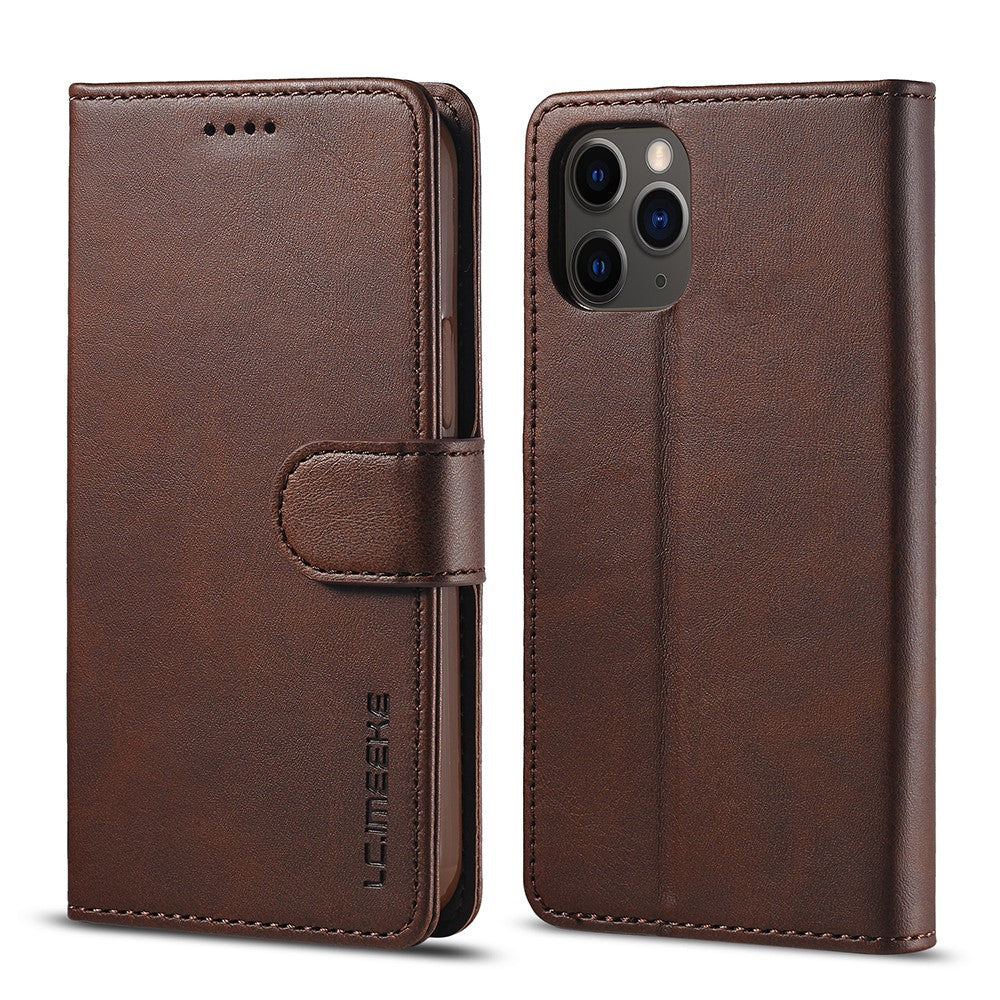 LC.IMEEKE Wallet Fodral for iPhone 12/12 Pro - Dark Brown