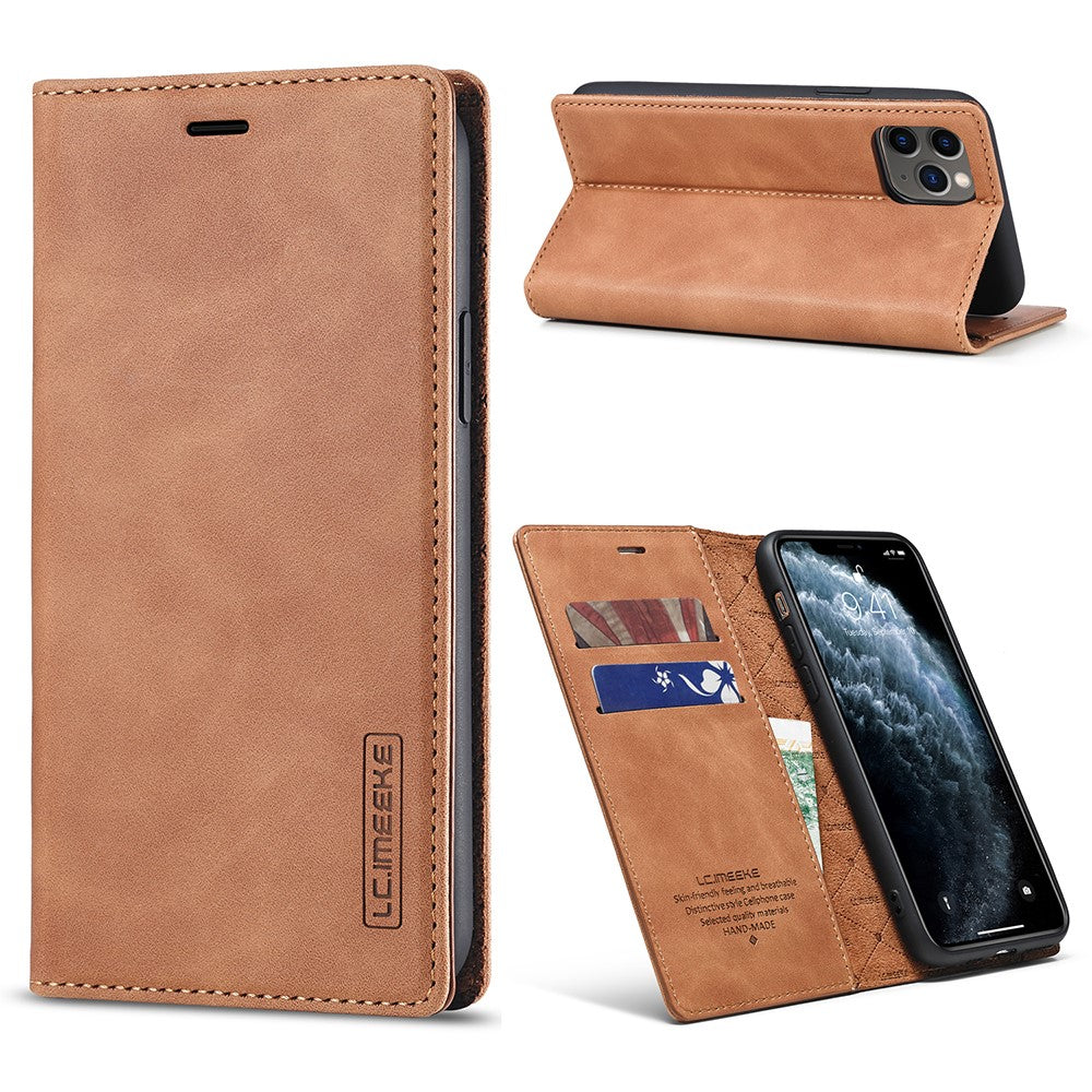 LC.IMEEKE iPhone 11/XR wallet cover - Brown