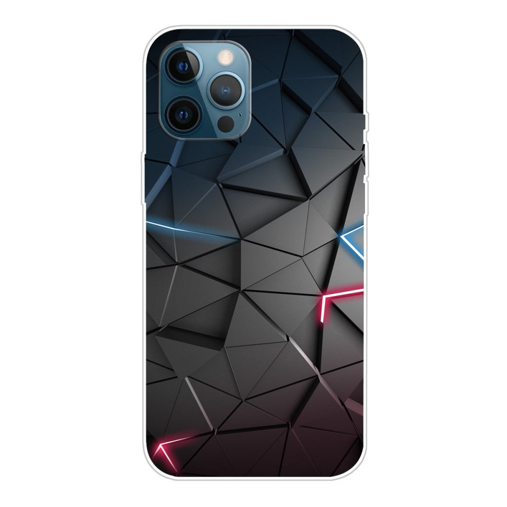 IPhone 12- 12 Pro smartphone skal - svart Stereo Rhombus