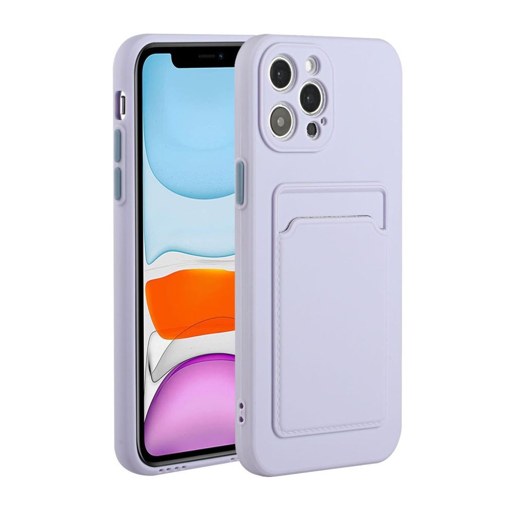 IPhone 12 Pro Max skal with a card holder - Light lila
