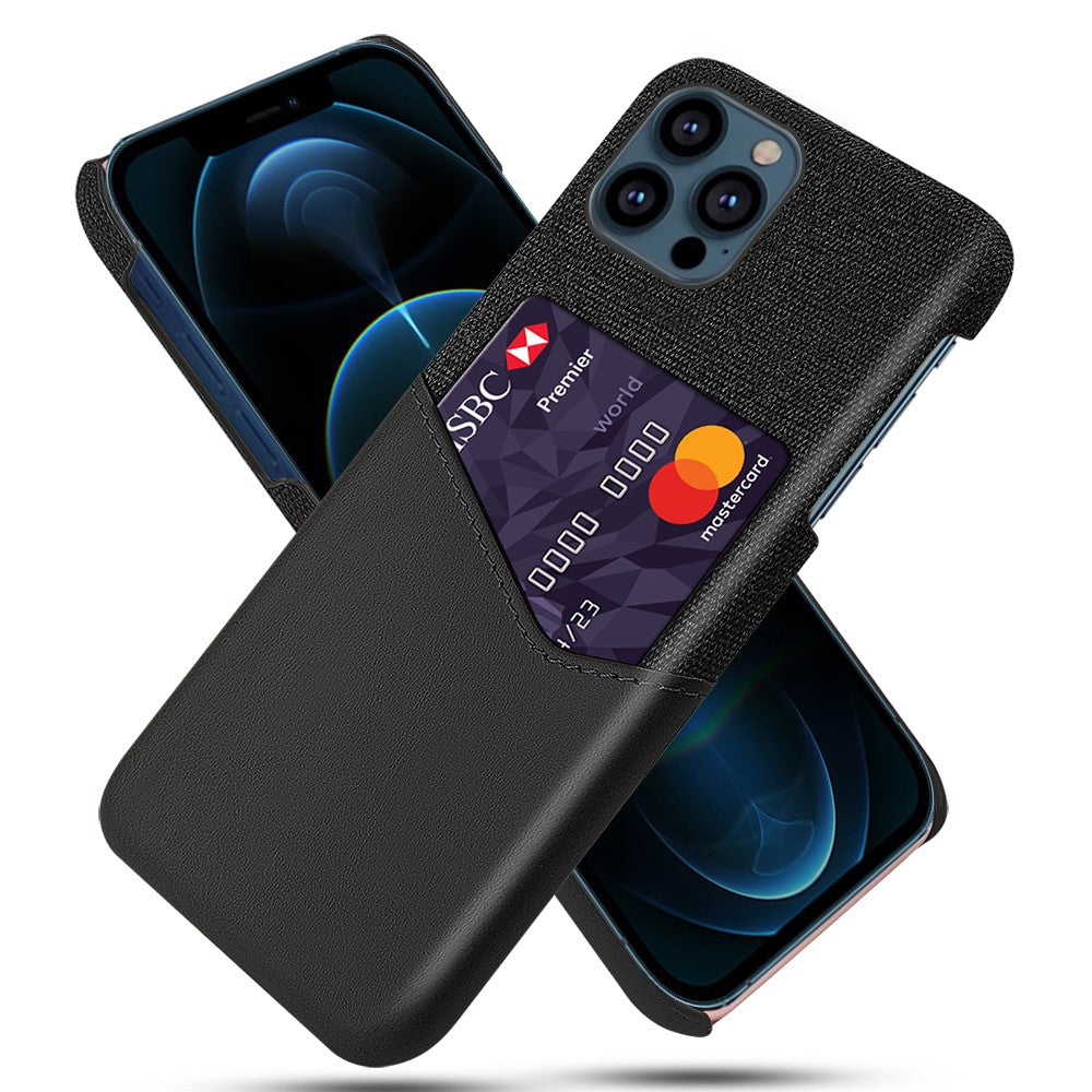 KSQ iPhone 13 Pro Max skal with card holder - svart
