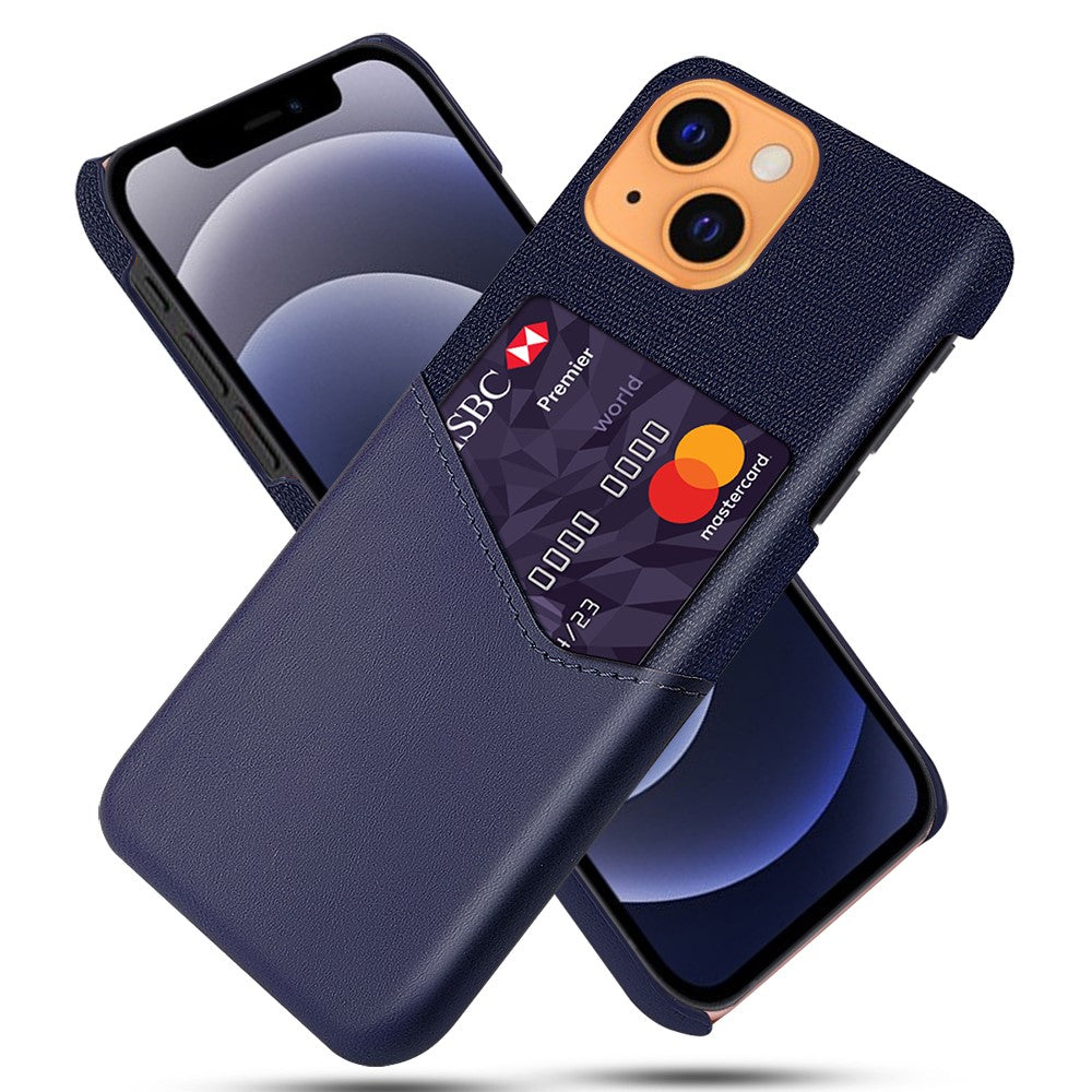 KSQ iPhone 13 smartphone skal with a card holder - blå