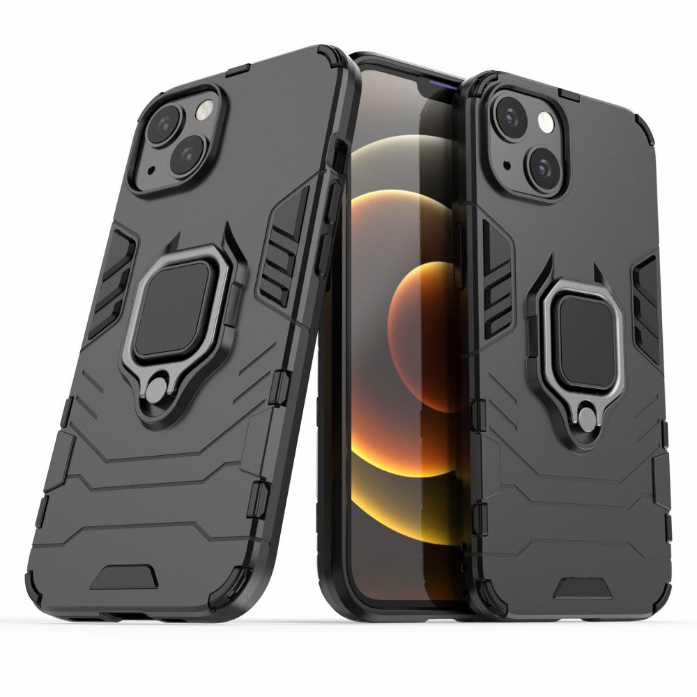 Anti-Drop stöd Hybrid skal with Ringholder for iPhone 13 – svart