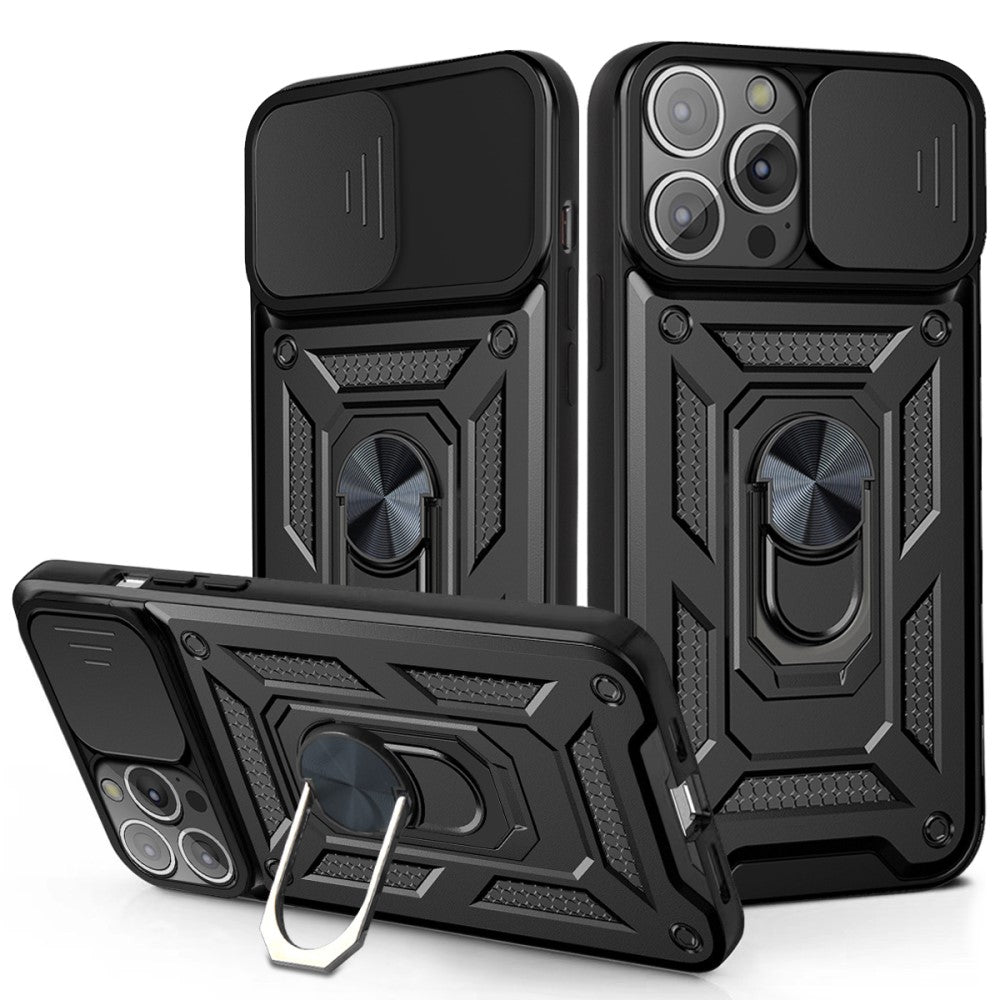 Stöd Camera Slide skal for iPhone 13 Pro – svart