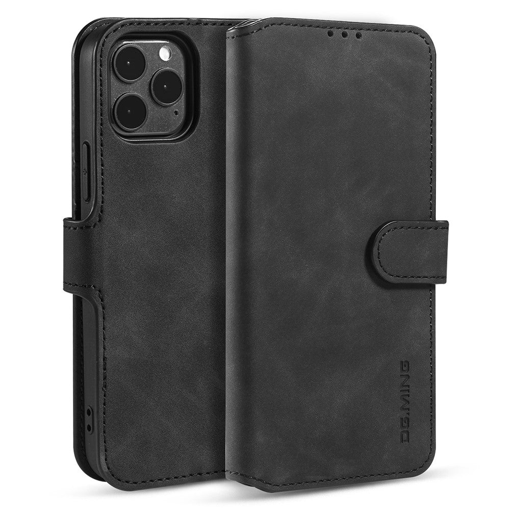 DG.MING Retro plånboksfodral för iPhone 13 Pro - svart