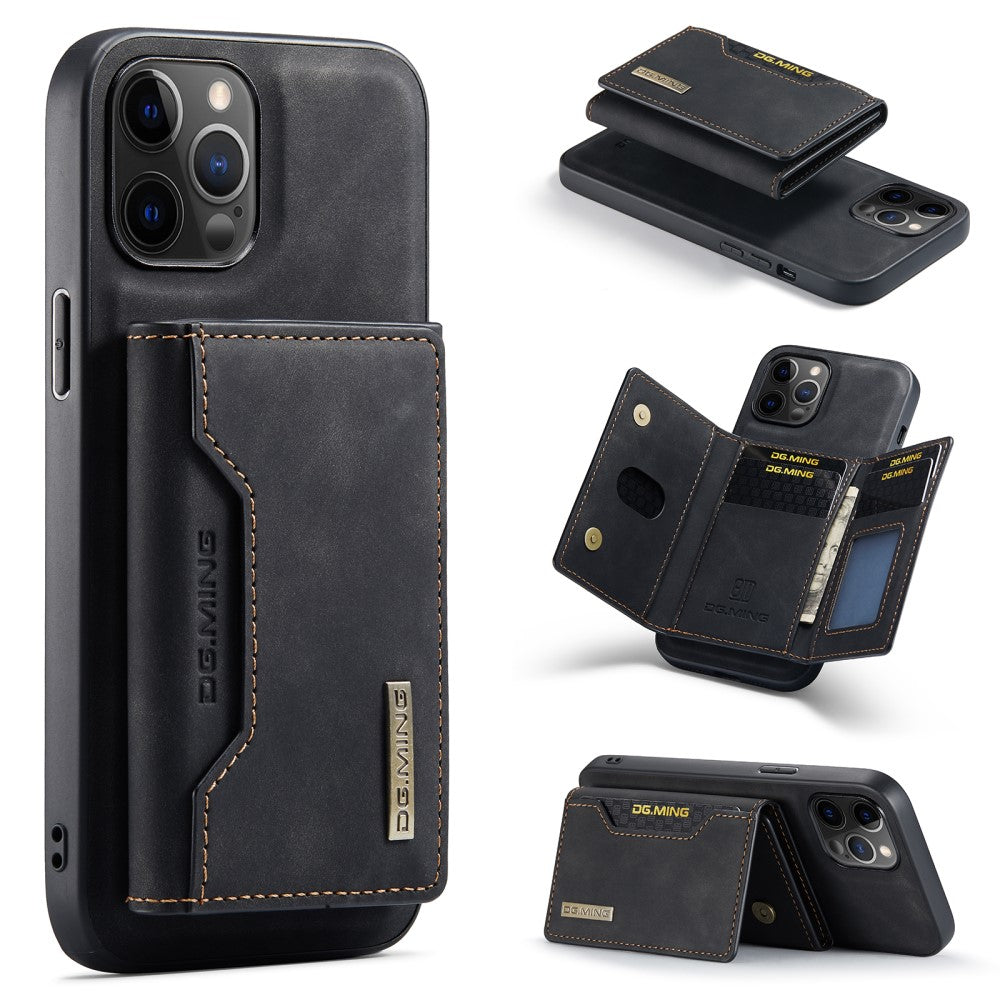 DG.MING M2 magnetiskt plånboksfodral for iPhone 13 Pro – svart