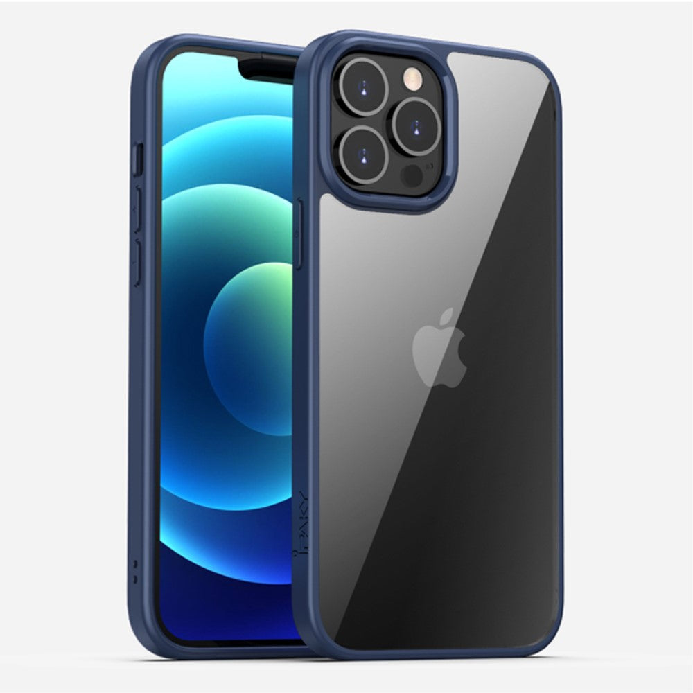 IPAKY Drop-Proof transparent skal for iPhone 13 – blå