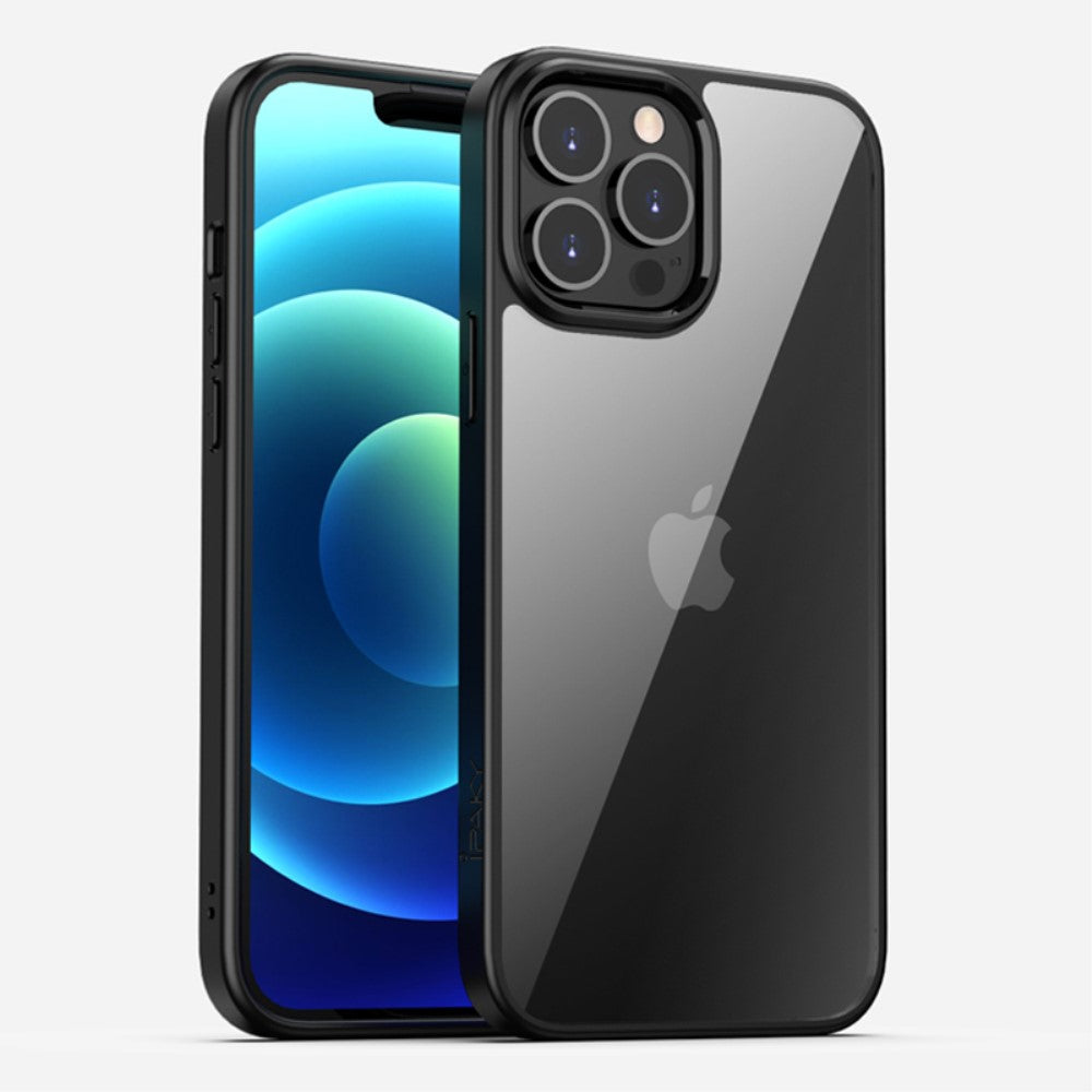 IPAKY Drop-Proof transparent skal for iPhone 13 – svart