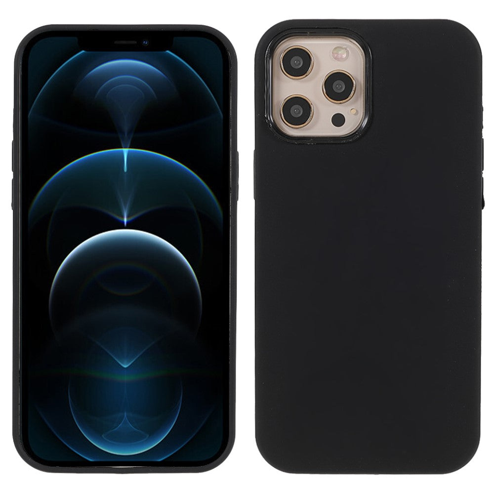 IPhone 12- 12 Pro silicone skal - svart