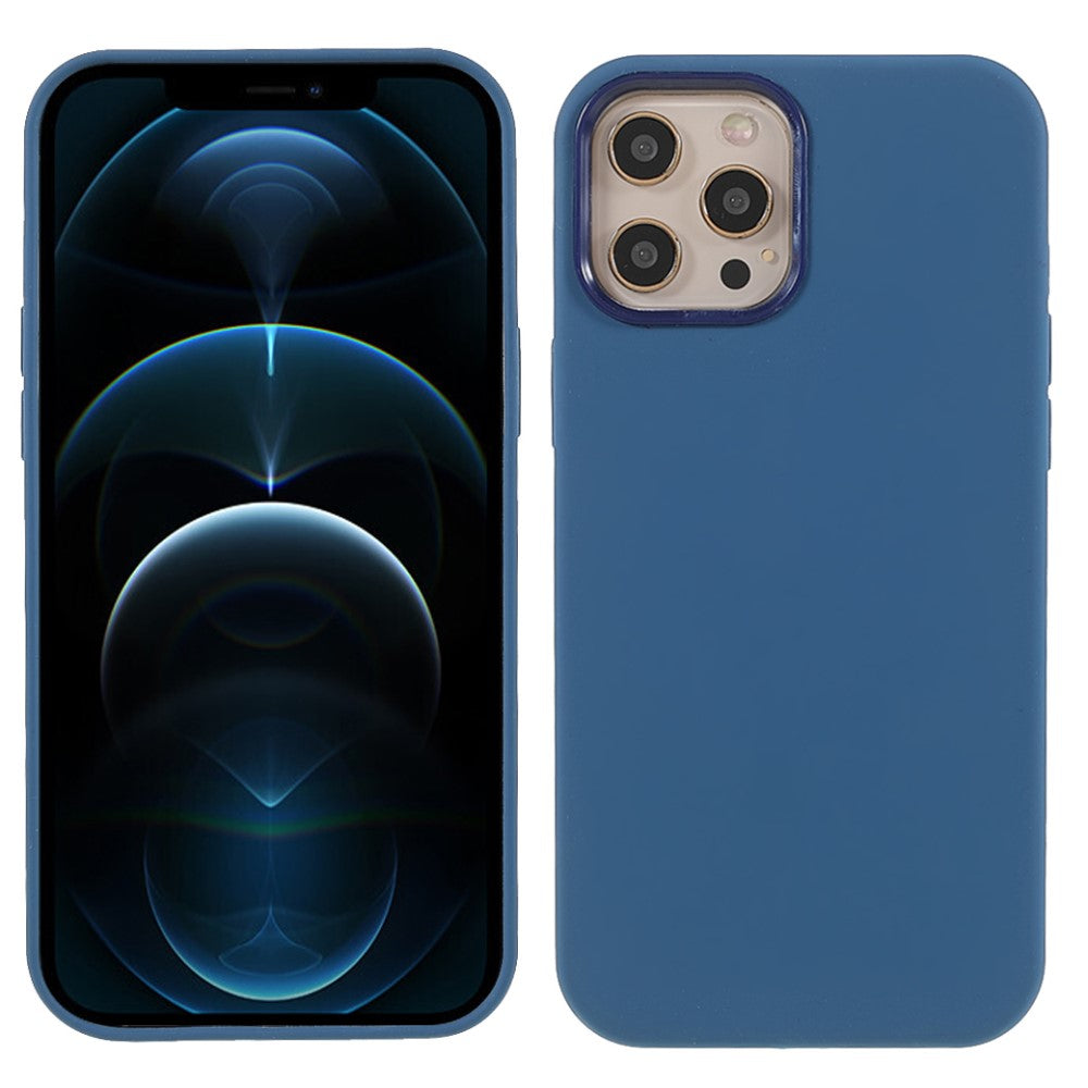 IPhone 12- 12 Pro silicone skal - Dark blå