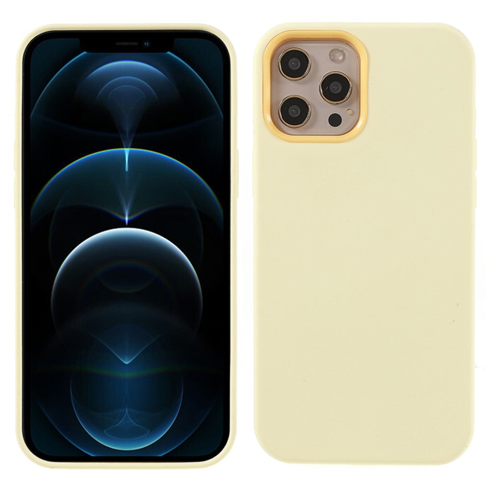 IPhone 12- 12 Pro silicone skal - Cream gul