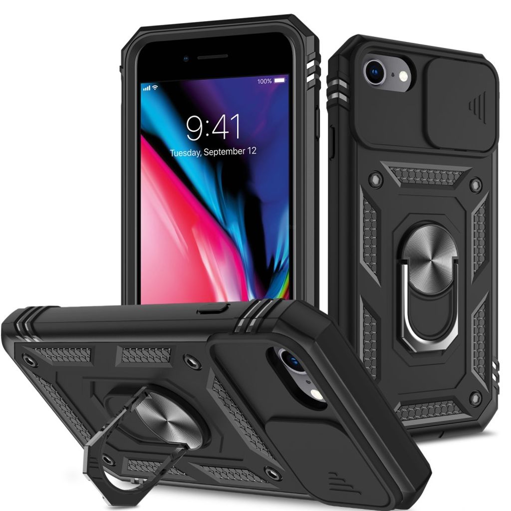 Stötdämpande iPhone SE etc. skal - svart