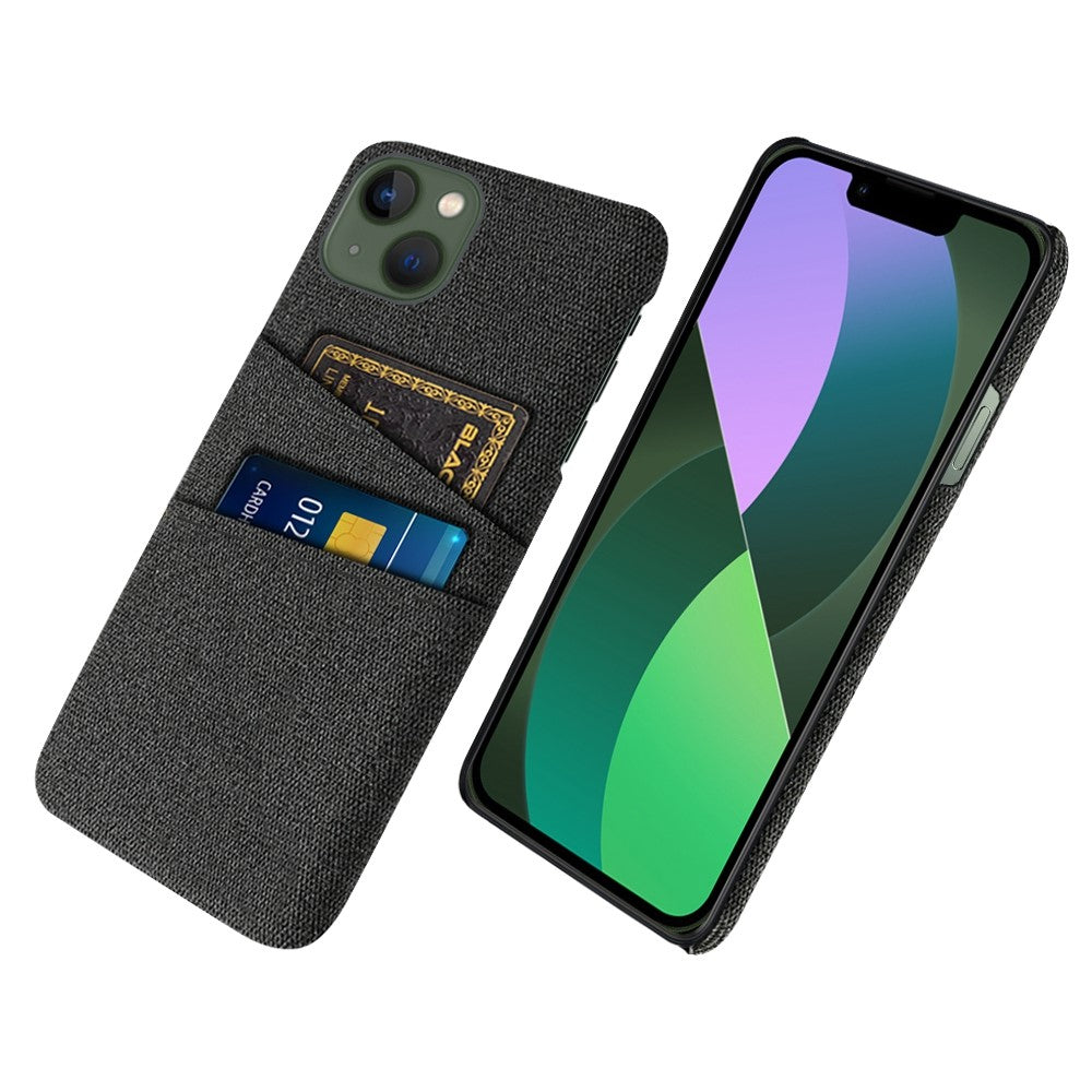 Dual kortfack skal for iPhone 14 – svart