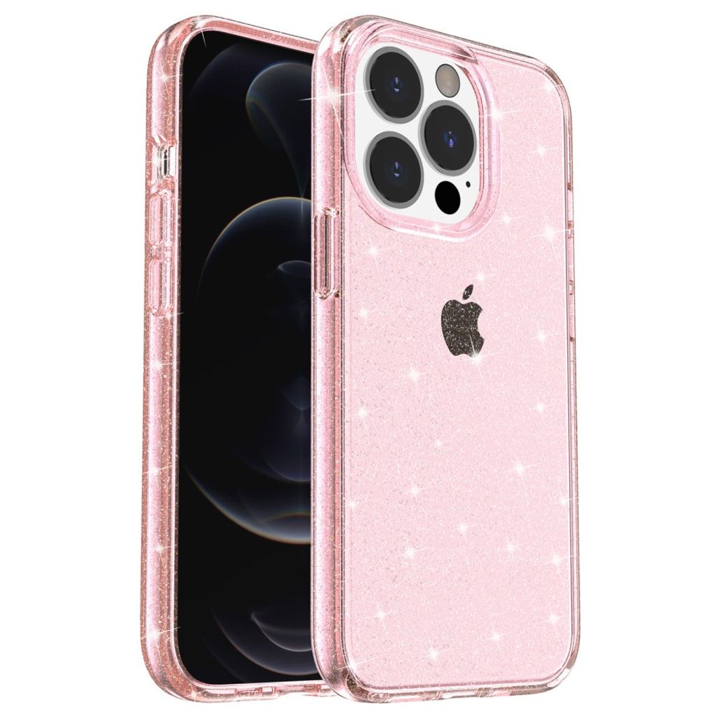 Sparkly iPhone 15 Pro Max skal - rosa
