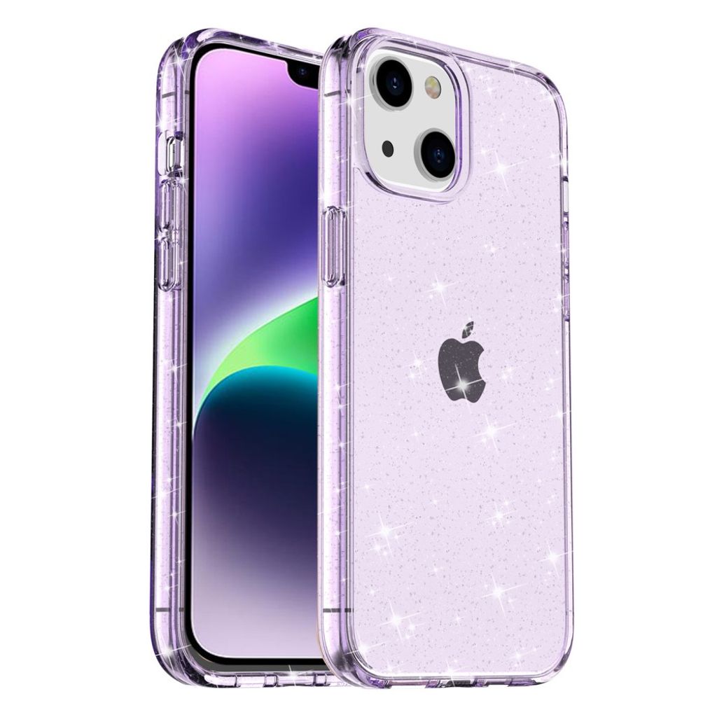 Sparkly iPhone 15 skal - lila