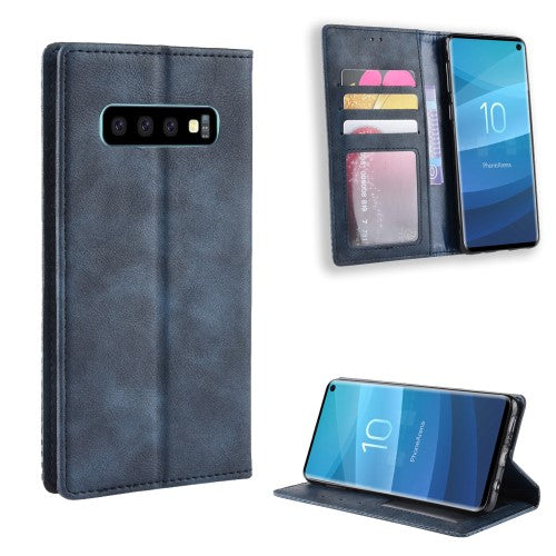 Vintage fodral till Samsung Galaxy S10 – blå