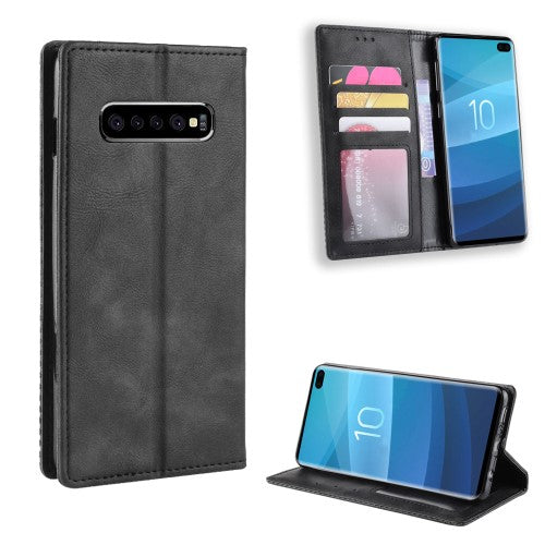 Vintage fodral till Samsung Galaxy S10 Plus – svart