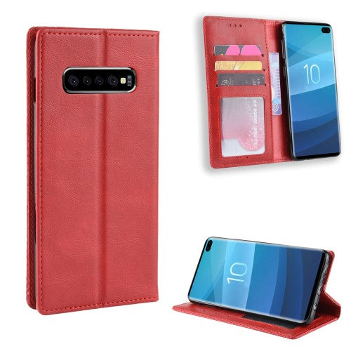 Vintage fodral till Samsung Galaxy S10 Plus – röd