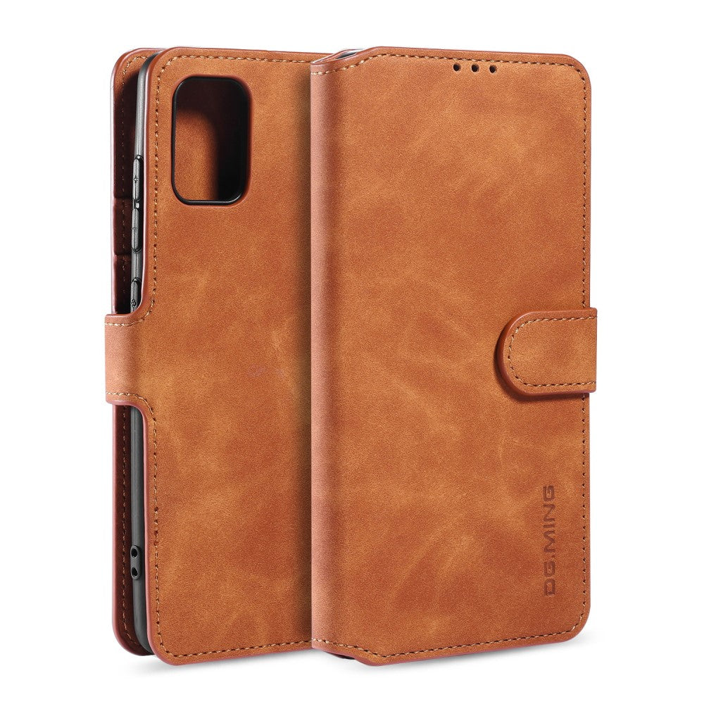DG.MING Retro plånboksfodral till Samsung Galaxy A71 – brun