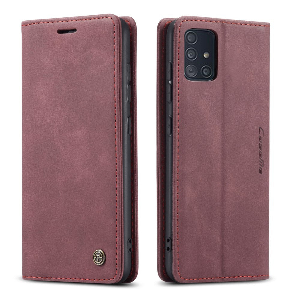CASEME 013 Series plånboksfodral till Samsung Galaxy A51 – röd