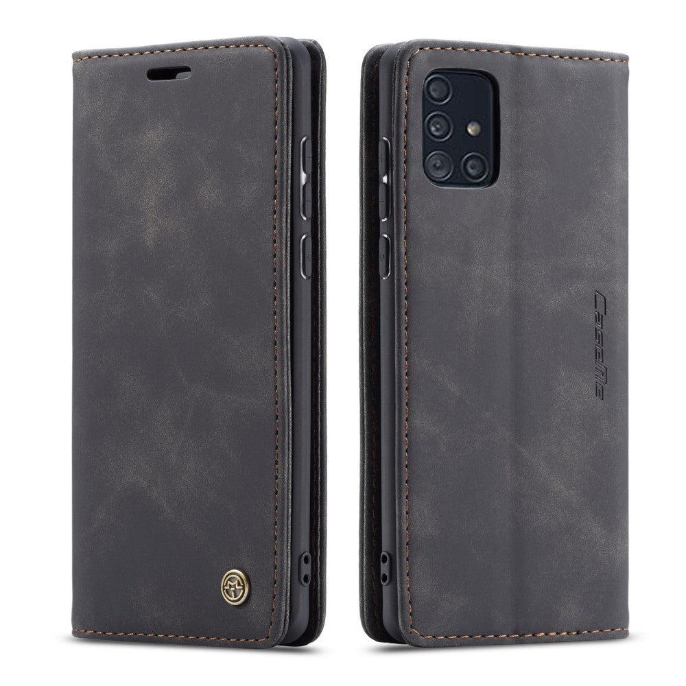 CASEME 013 Series plånboksfodral till Samsung Galaxy A71 – svart