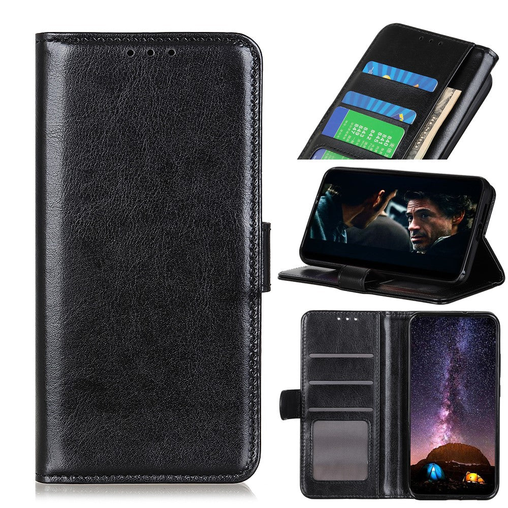 Crazy Horse plånboksfodral till Samsung Galaxy A21s – svart
