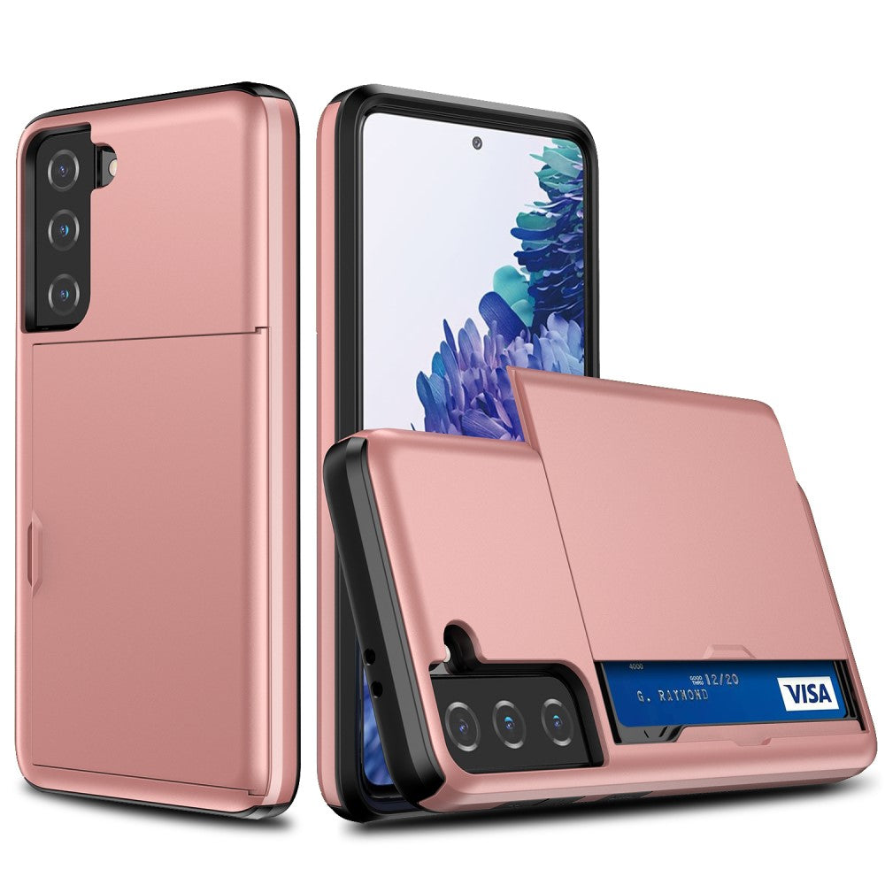 Case with Card Holder for Samsung Galaxy S21 Plus - Rose Gold