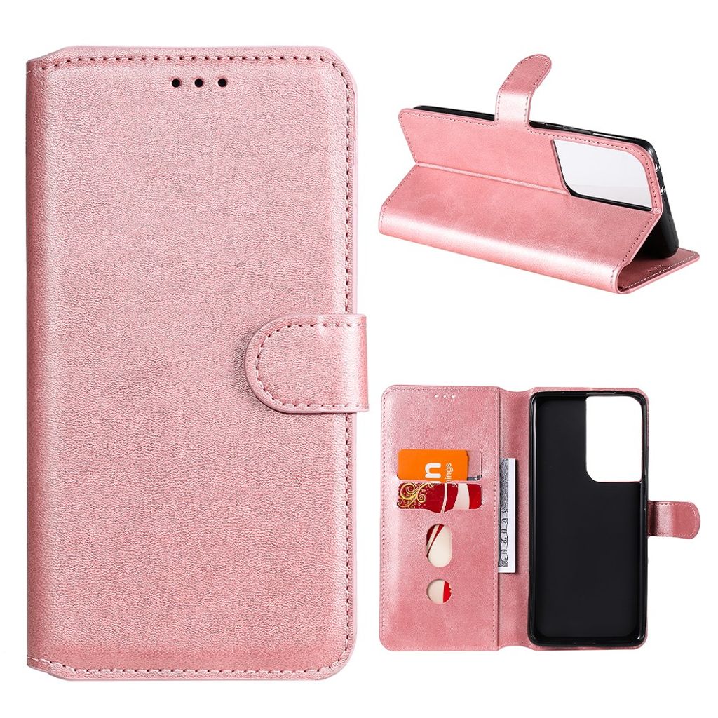 Samsung Galaxy S21 Ultra 5G plånboksfodral - roséguld
