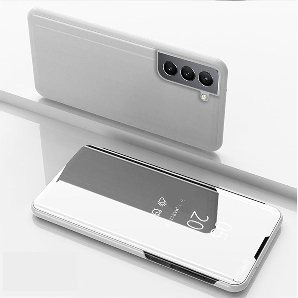 View Window Mirror fodral till Samsung Galaxy S21 FE – silver