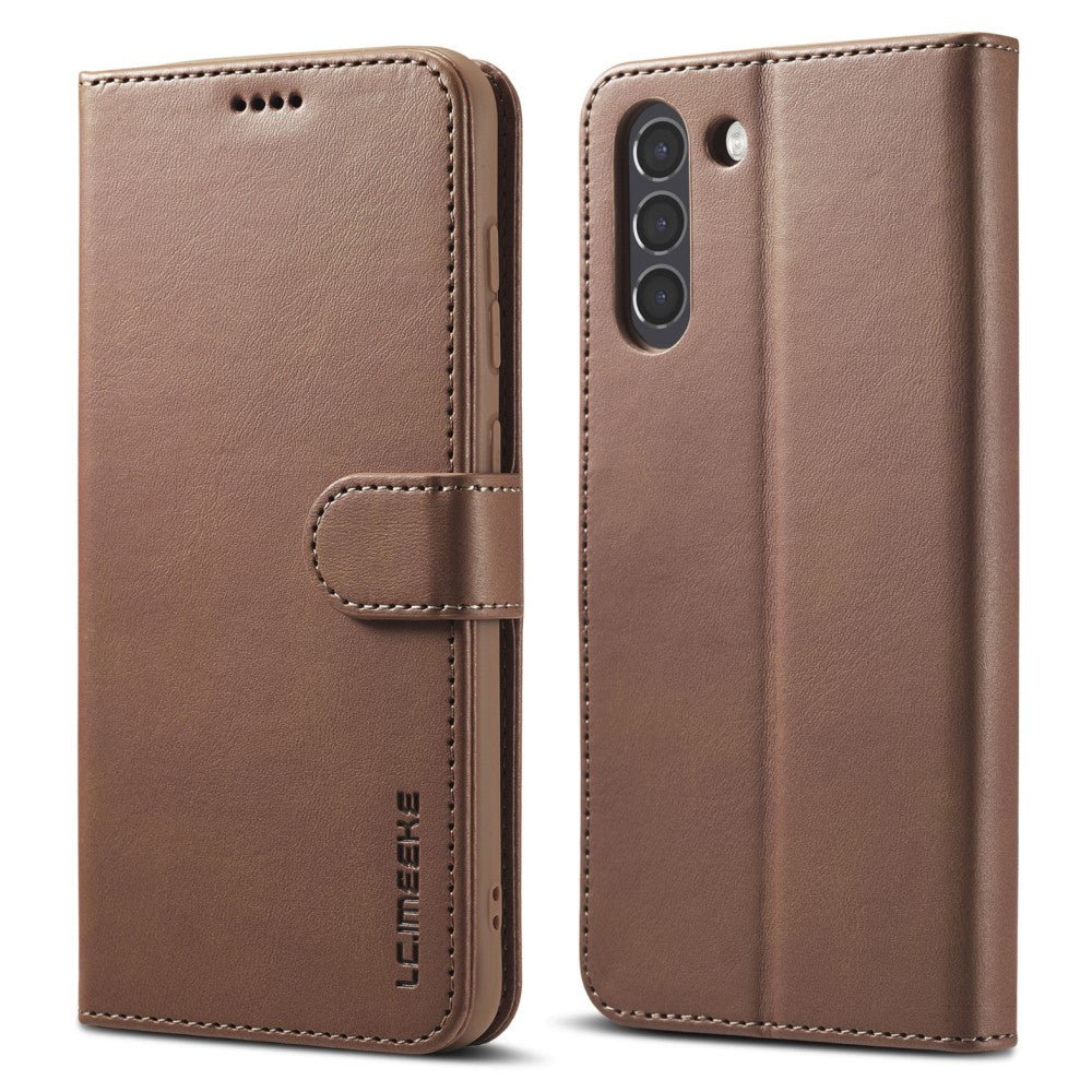 LC.IMEEKE plånboksfodral till Samsung Galaxy S21 FE – Coffee