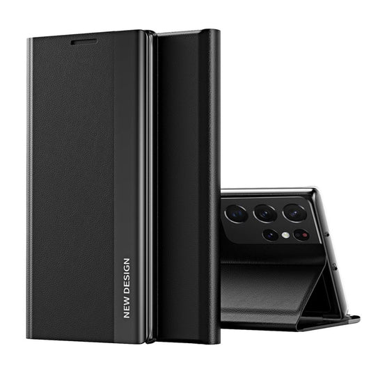Foldable Samsung Galaxy S21 Ultra 5G cover with a stand - Black