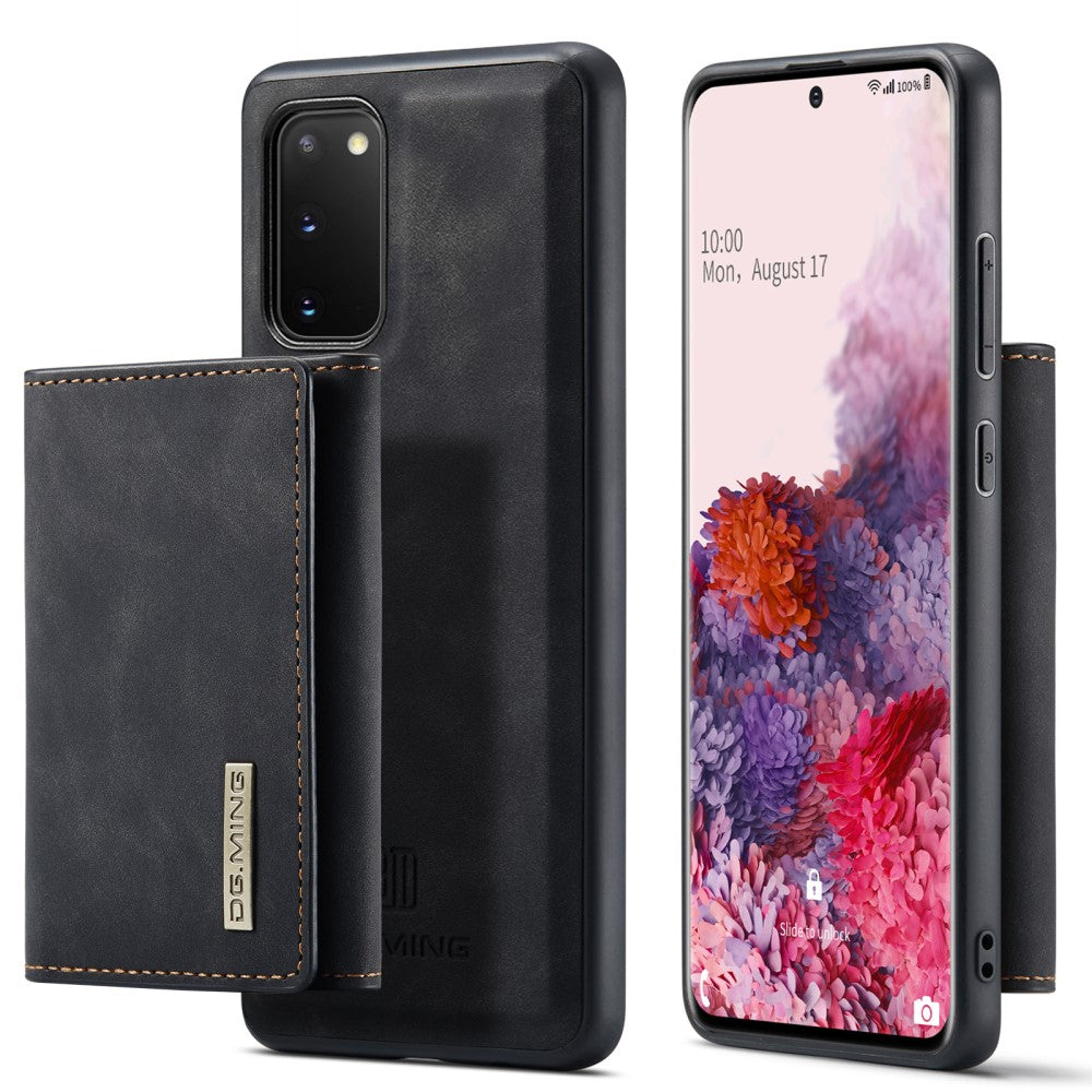 DG.MING M1 Series 2-in-1 Samsung Galaxy S20 plånboksfodral – svart