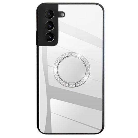 Samsung Galaxy S22 5G case with a mirror and a stand - Silver