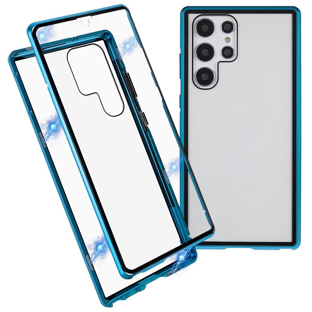 Samsung Galaxy S22 Ultra 5G case in tempered glass - Blue
