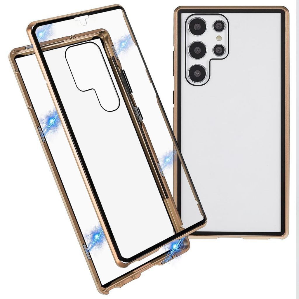 Samsung Galaxy S22 Ultra 5G case in tempered glass - Gold