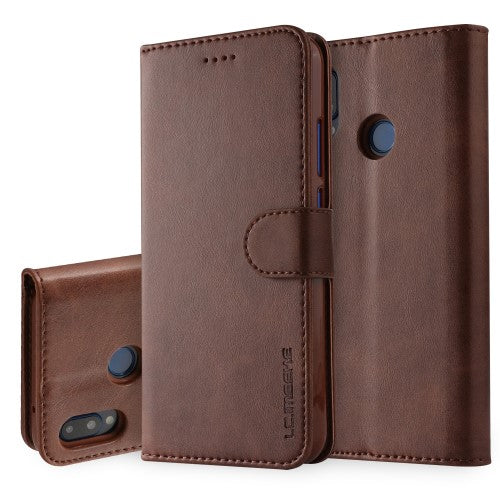 LC.IMEEKE fodral till Huawei P20 Lite & Nova 3e – brun