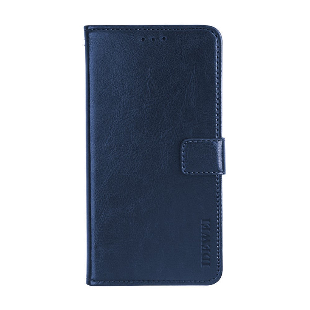 IDEWEI Motorola Moto G30 Leather Texture fodral – Dark blå